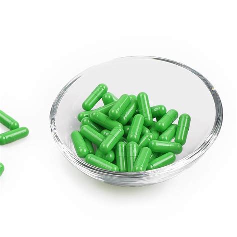 Green Darkgreen And White Empty Gelatin Capsules Support Customization