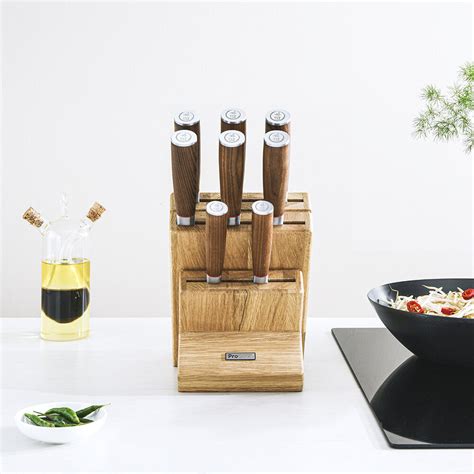 Nihon X Knife Set Piece And Wooden Block Nihon X From Procook