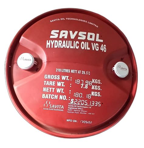 Light Vehicle Savsol Hydraulic Vg Oil For Lubrication Packaging