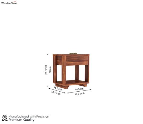 Buy Kristin Bedside Table (Honey Finish) at 19% OFF Online | Wooden Street