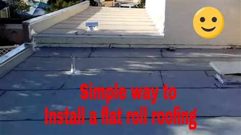 Simple Way To Re Roof A Flat Roof Roll Roofing Youtube