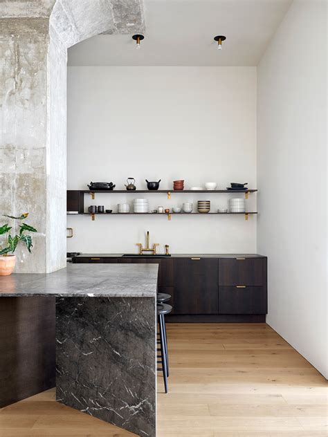 This Brooklyn Kitchen Features An Island Designed Around A Column