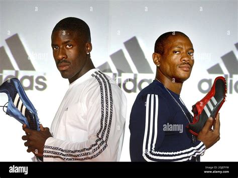 100 metres sprinters Dwain Chambers (l) and Maurice Green (r Stock ...