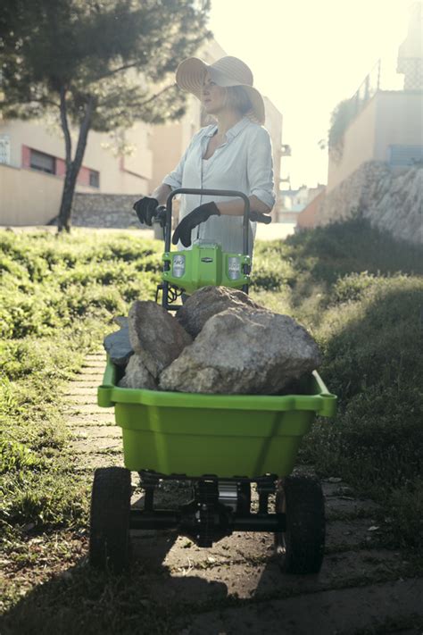Садовая самоходная тележка Greenworks с АКБ 6 Ач и ЗУ