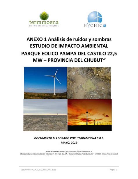 PDF ESTUDIO DE IMPACTO AMBIENTAL Chubut Anexo 1 Análisis de