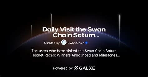 Daily Visit The Swan Chain Saturn Testnet Recap Winners Announced And