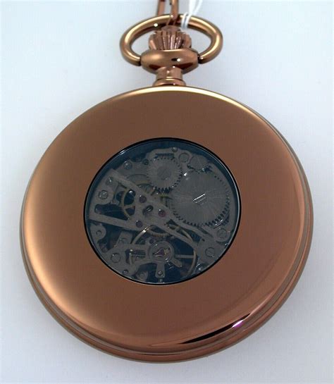 Mechanische Regent P Edelstahl Skelett Taschenuhr Kette Uvp