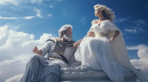 Premium Photo The Mythic Dance Zeus And Hera Reign Supreme Atop Mount