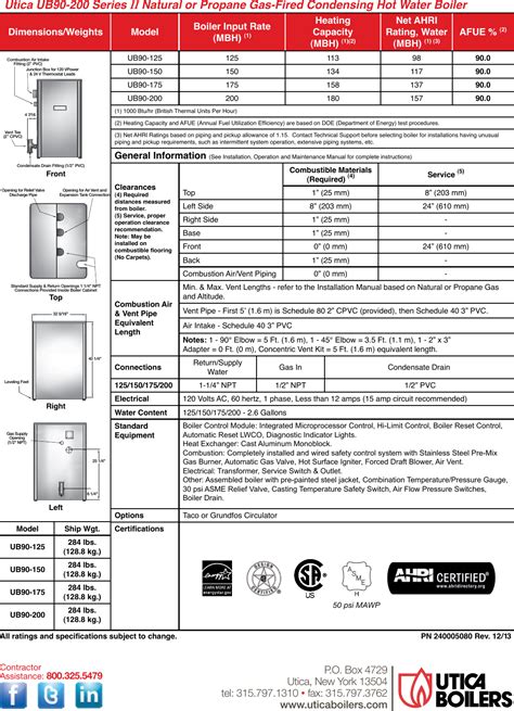 Utica Boilers Ub90 200 Brochure