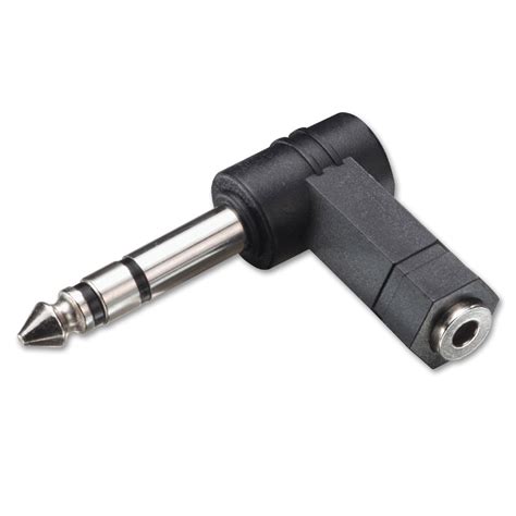 63mm Stereo Jack Male To 35mm Right Angled Stero Jack Female Audio