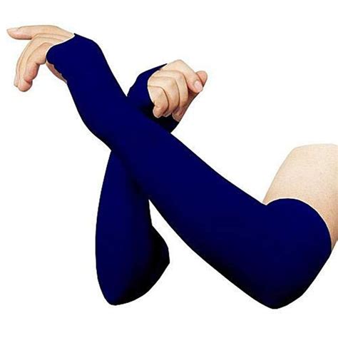 Full Sleeveswith Thumb Hole Black Nylon Arm Sleeves At Rs 19pair In