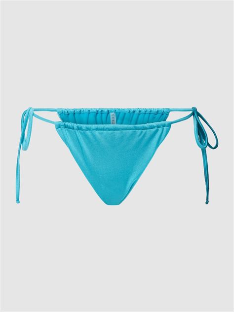 Kup online Guess Figi bikini z aplikacją z logo turkusowy