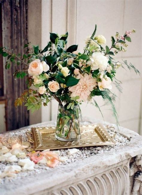 Centre De Table Avec Bouquet De Fleurs Low Cost Wedding Mod Wedding