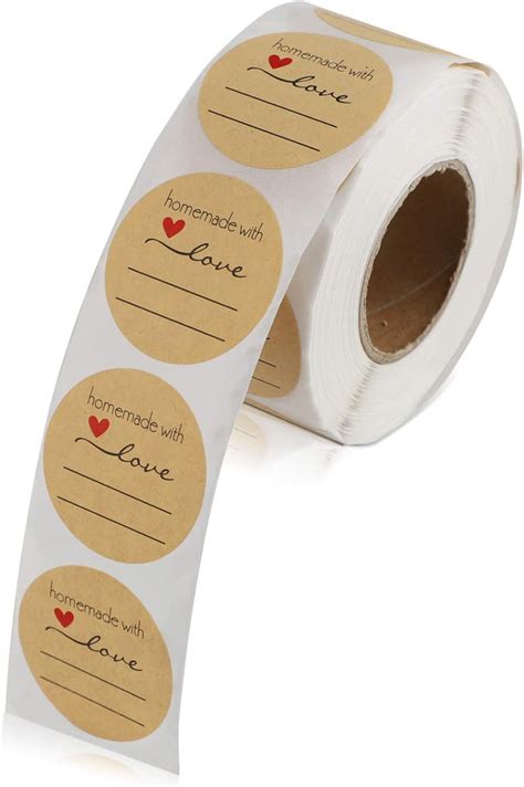 Amazon Round Label Stickers Eusoar Inch Kraft Homemade