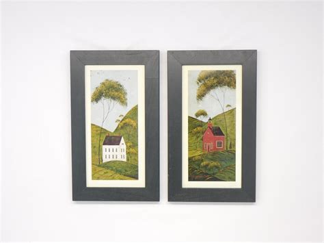 Warren Kimble Framed Prints Folk Art Prints Americana Decor Set Of 2 Etsy