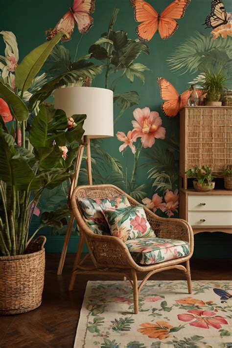 Trend Bold Florals With Gentle Butterfly And Tropical Touches