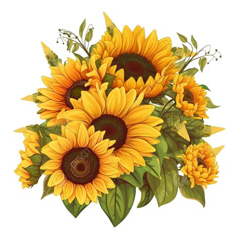 Hermosos Girasoles En Verano PNG Dibujos Verano Girasol Hermoso PNG