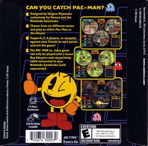 Pac Man Vs Cover Or Packaging Material Mobygames