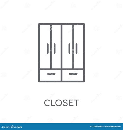 Closet Linear Icon Modern Outline Closet Logo Concept On White Stock