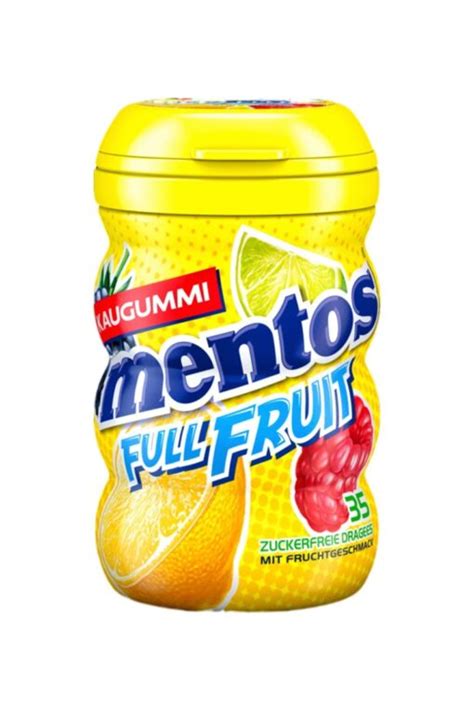 Mentos Kaugummi Guma De Mestecat Fara Zahar Cu Fructe Pline Cu