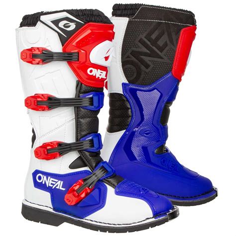 O Neal Stivali Mx Rider Pro Blue Red White Maciag Offroad