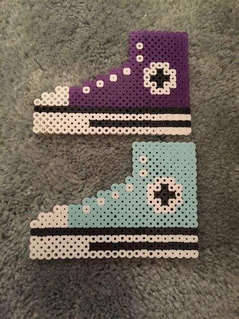 Converse Perler Bead Pattern Easy Perler Beads Ideas Diy Perler Beads Perler Bead Templates