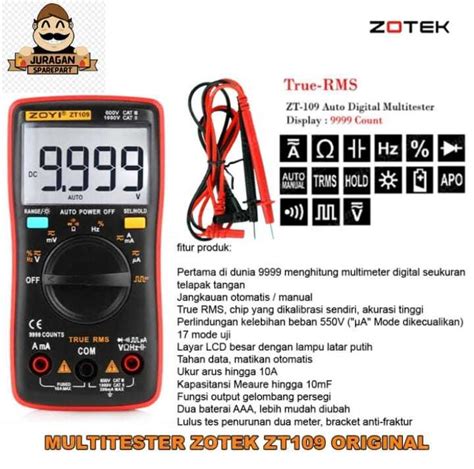 Multitester Digital Zotek Zt Original Multimeter Avometer Lazada