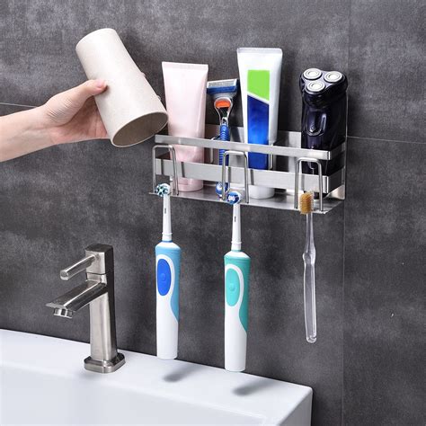 Premium Bathroom Toothbrush Holder Stainless Steel Bathroom Toothbrush