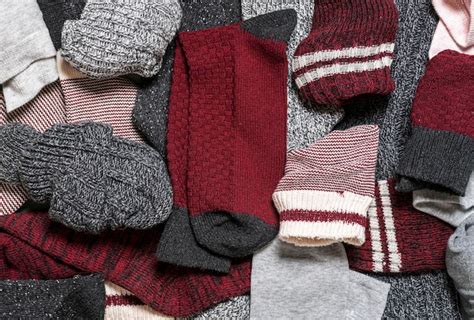 Premium Photo Above View With Many Multicolored Cotton And Wool Socks Close Up Of A Pile With