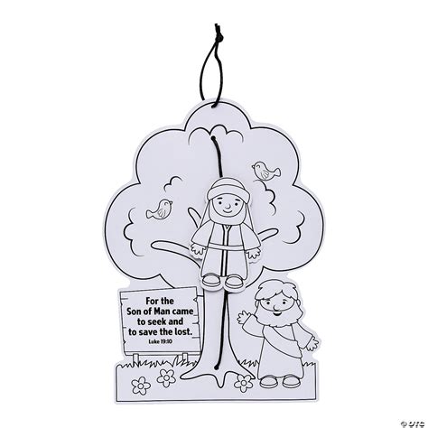 Color Your Own Zacchaeus Story Craft Kit Makes 12 Oriental Trading