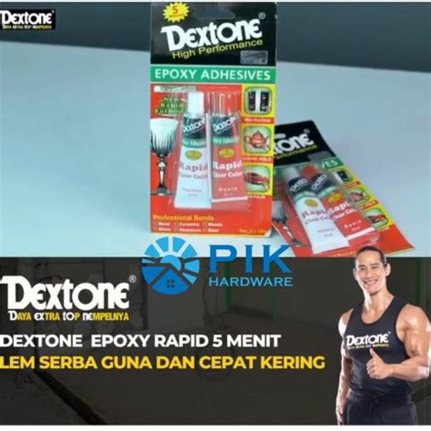 Lem Epoxy Rapid Menit Dextone Clear Gr Lem Besi Campur Bening