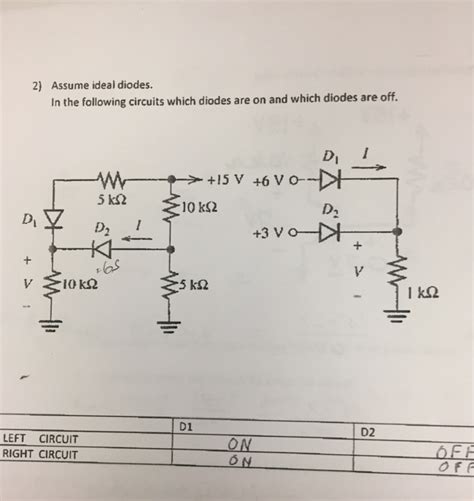 Solved Assume Ideal Diodes In The Following Circuits Whi Chegg