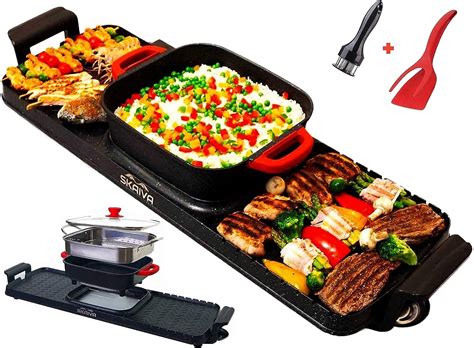 Buy Skaiva In Electric Smokeless Grill And Hot Pot With Steamer Detachable Shabu Shabu Hot