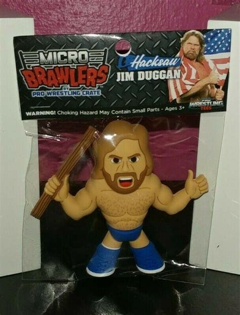 Pro Wrestling Crate Huge Micro Brawler Lot Hacksaw Duggan Matt Jackson