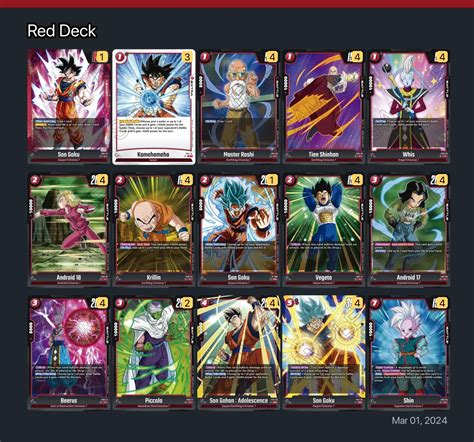 Red Deck Dragon Ball Super Card Game Fusion World Deck | DragonBall.gg