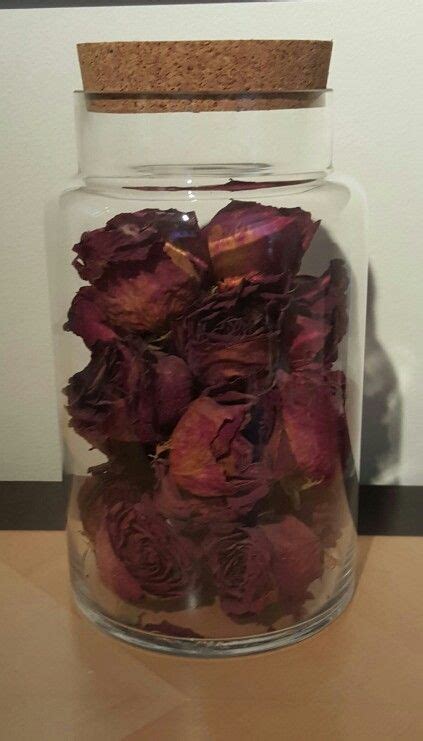 Dried A Bouquet Of Roses My Husband Gave Me Then Put Them In A Jar To