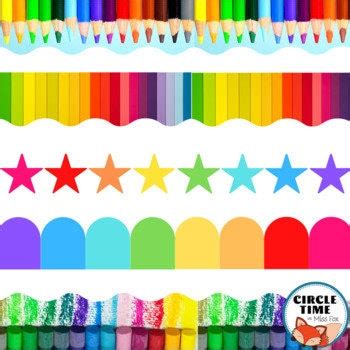 Printable Bulletin Board Borders Rainbow Classroom Decor - Etsy