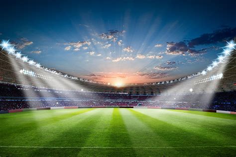 Fotomural Atardecer En El Estadio Campo De F Tbol