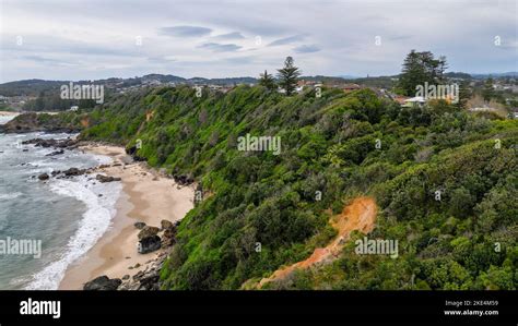 An Aerial View Of Flynns Beach In Port Macquarie Australia Stock Photo