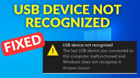 How To Fix Usb Device Not Recognized Windows 10 Fix Usb Device Not