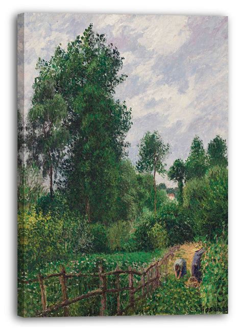 Kunstdruck Camille Pissarro Landschaft Mit Pappeln Graues Wetter