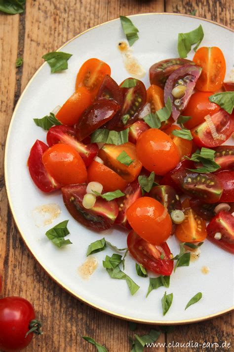 Bunter Tomatensalat Mit Basilikum Vanille Vinaigrette