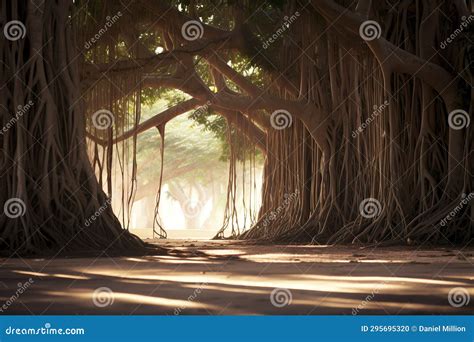 Banyan Tree India Symbol with Copy Space Stock Illustration ...