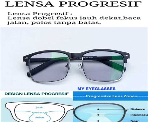 COD Kacamata Baca Plus Progresif Lensa Photocromic Berubah Warna