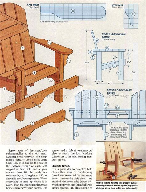 Childrens Adirondack Chair Plans • Woodarchivist