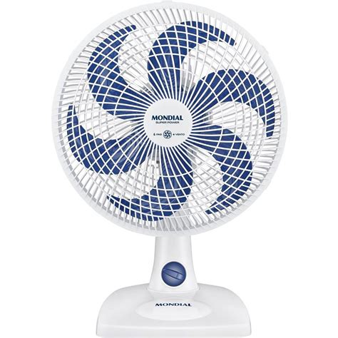 Ventilador De Mesa 30cm Mondial VSP 30 W Super Power Branco Azul Em