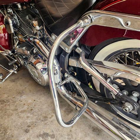 Mofun Rear Saddlebag Guard Crash Bars For Harley Softail