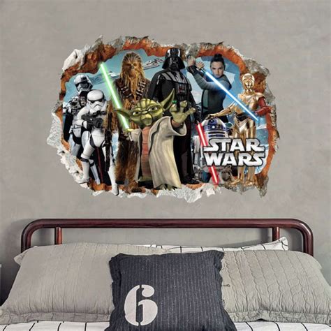 Adesivo Decorativo Gigante Buraco 3d Star Wars Elo7