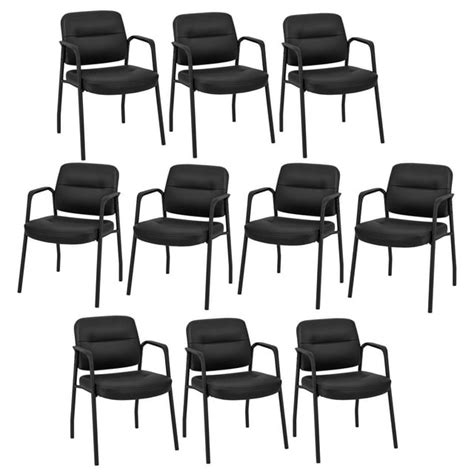 Costway Waiting Room Chair No Wheels Set Of 10 With Integrated Armrests