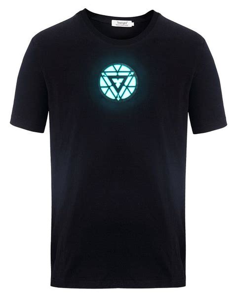 Tony Stark Light Up Arc Reactor Led Iron Man Moda Ropa Hombre Ropa